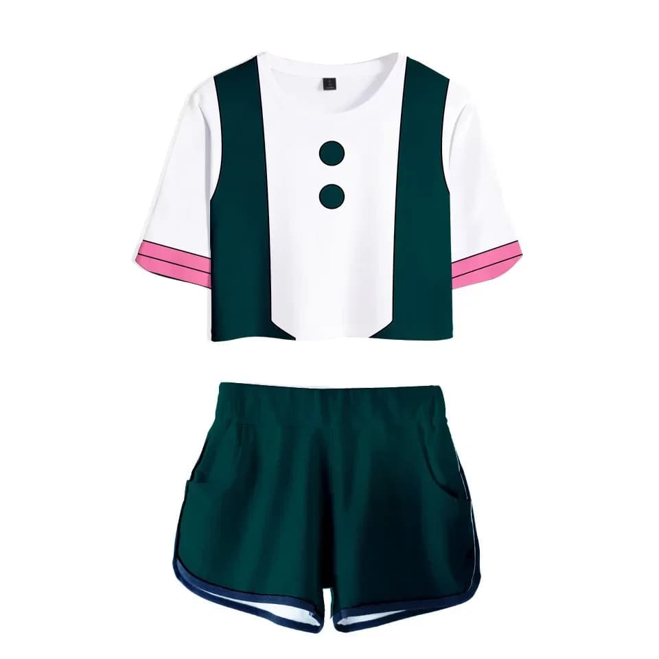 Ragazza MHA My Hero Academy Costume Cosplay Ochaco Uraraka Asui Tsuyu Gonna estiva Plus Size Todoroki Shoto Bakugou Katsuki Abiti