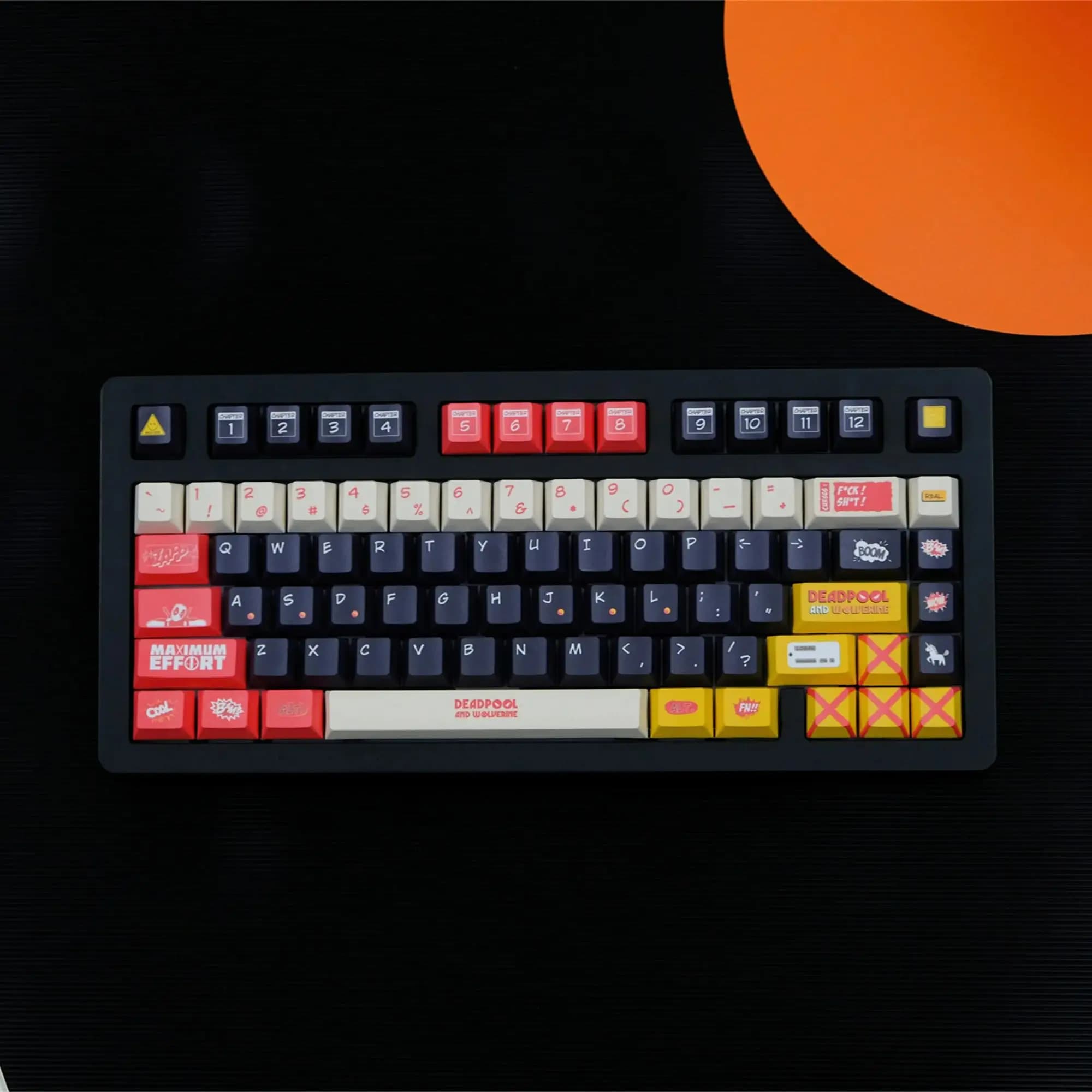 Deadpool Wolverine Copritasti 151 tasti Materiale PBT CHERRY Profilo DYE-SUB Personalizzato per CHERRY MX Switch Tastiera meccanica