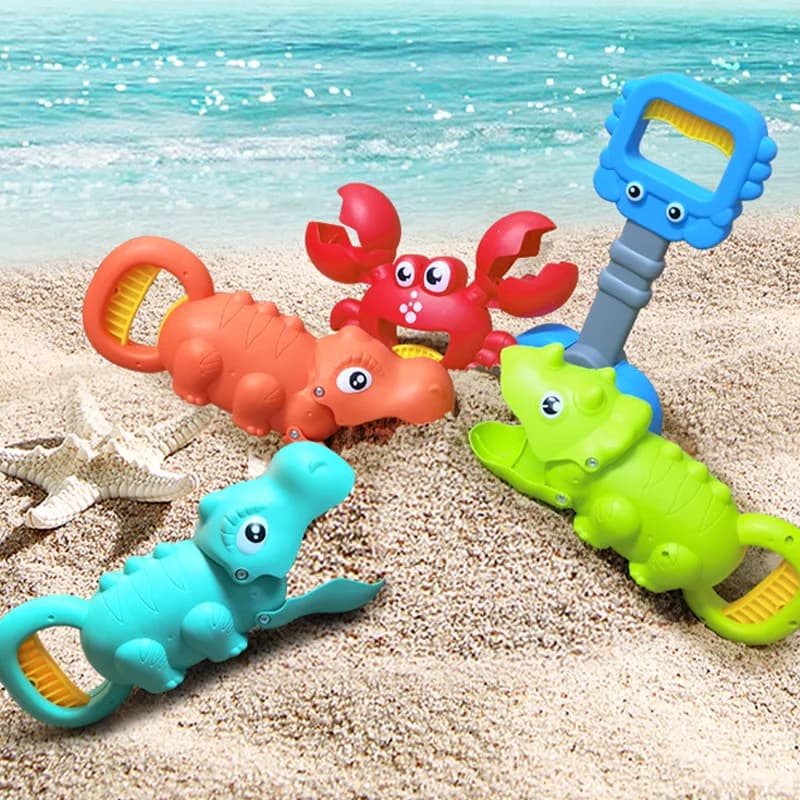 Baby Beach Toy Outdoor Summer Digging Sand Dinosaur Lobster Claw Grabber Set Winter Snow Toy Snowball Maker Tool Kit regalo per bambini