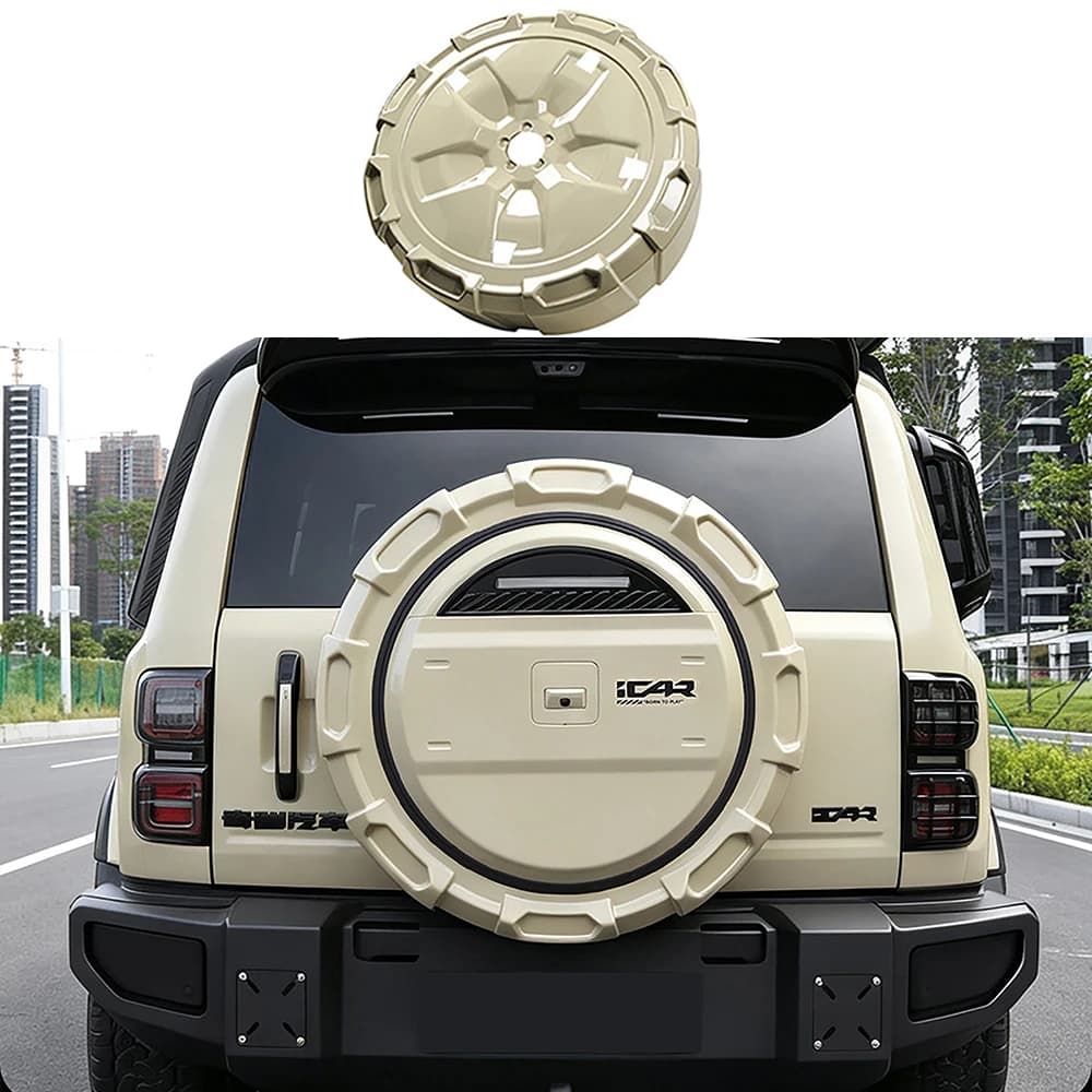 Car Mech Spare Tire Cover Fit for Chery Icar V27 2025 2026 Fully Wrapped Tailgate Tire Sunscreen Protection Cover Accessories