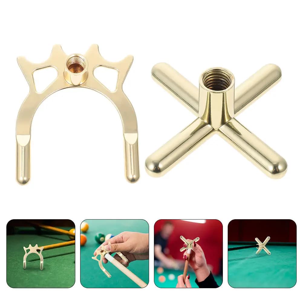 2 Pezzi Testa di Ponte per Stecca da Biliardo in Rame Resistente, Stile Americano, per Gioco Competitivo e Controllo Migliorato
