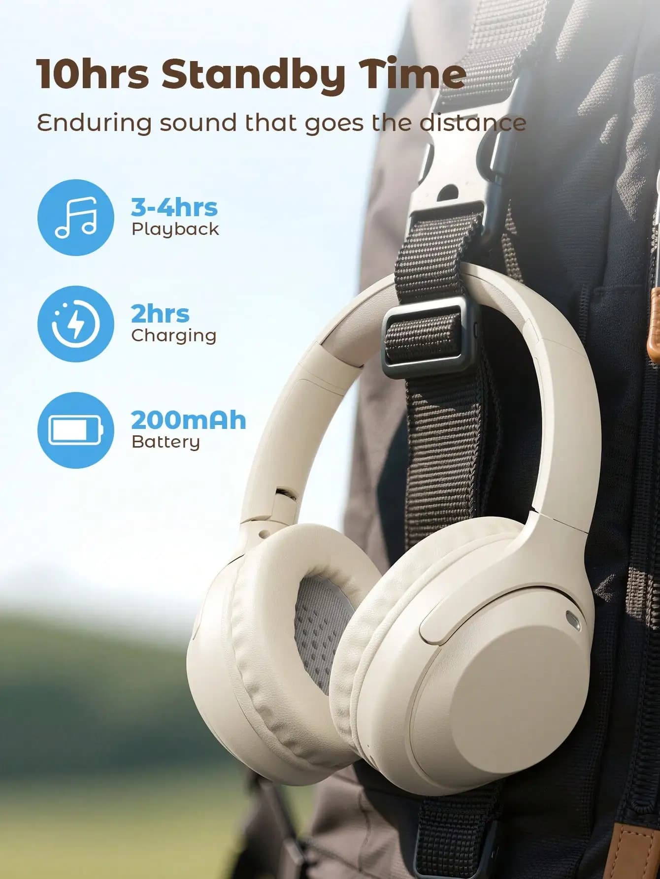 Teckwe New Wireless Over Ear Headphones With Stretchable Headband, Full Ear Coverage, HD Calling, Foldable Ear Cups, HIFI Sound, Extra Bass, Long Battery Life, Travel, Business, USB-C Charging, Inexpensive Gift