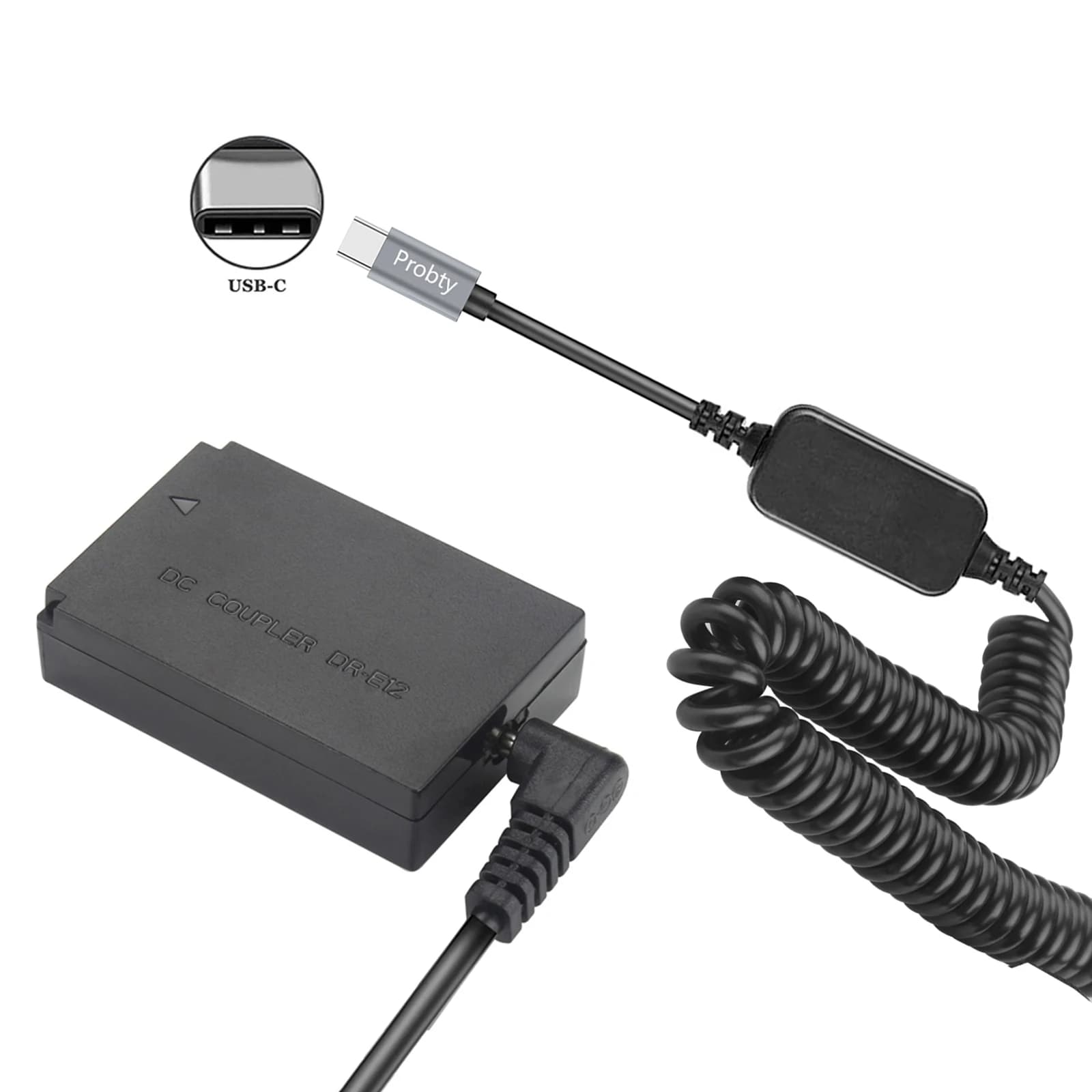 DR-E12 ACK-E12 LP-E12 LPE12 Batteria fittizia e cavo TYPE-C per caricabatterie Canon EOS M M2 M10 M50 M100 M200