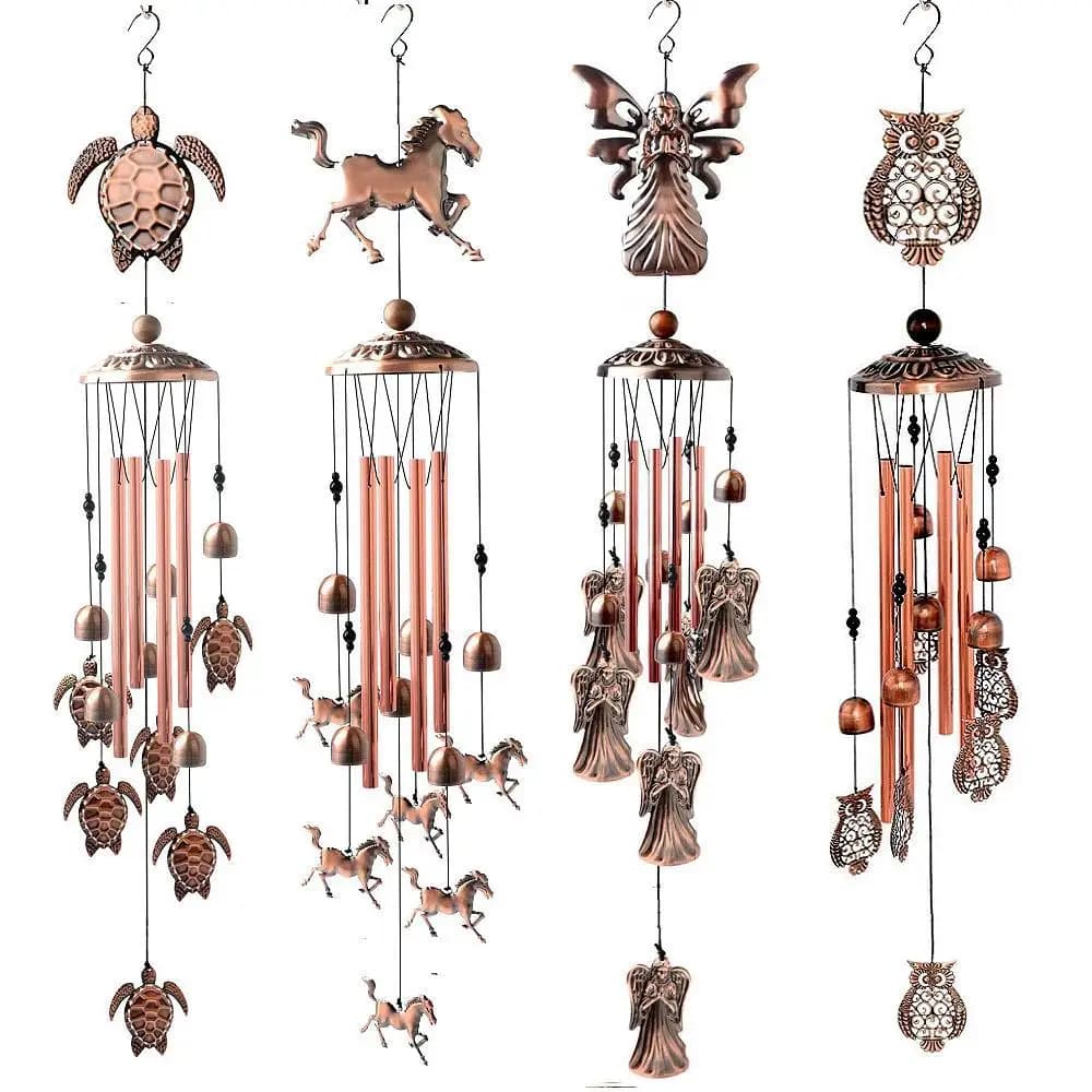 Wind Chimes Outdoor Garden Decoration 4 Metal Tubes With Hook Pleasant Melody Angel Windchimes Balcony Hanging Home Decor Items
