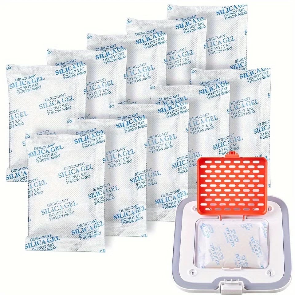 Essiccante sostituito da 10 confezioni da 20 grammi per tutti gli mangiatoie intelligenti per cani e gatti Petkit, essiccante in gel di silice per la conservazione, essiccante alimentare sicuro