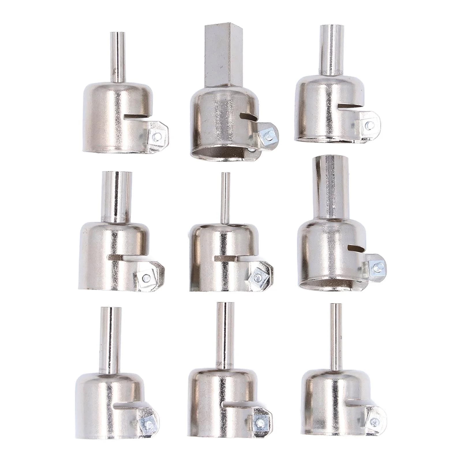 Set di 9 ugelli per pistola termica da 3-12 mm in acciaio inossidabile per saldatura ad aria calda