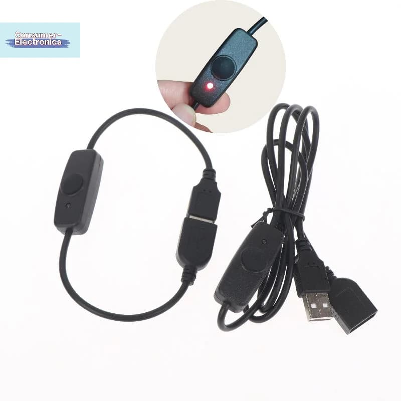 【Cavo di prolunga USB con interruttore ON/OFF e indicatore LED per Raspberry Pi, PC, ventola USB, lampada LED, sincronizzazione dati, cavo di prolunga USB 2.0】
