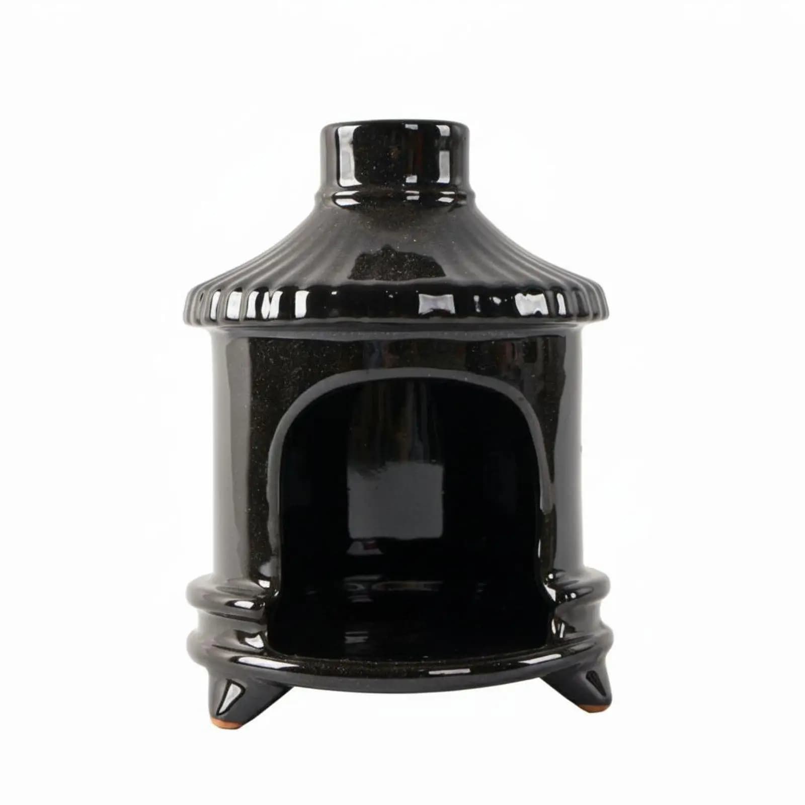 Ceramic Cleansing Bundle Holder Heat Resistant House Shaped Sage Burner Stable Tripod Base Smudge Burner for Fitness