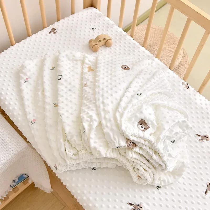 Newborn Baby Cot Bed Sheet, Soft Coprimaterasso for Cot, Culla Bed Sheet and Culla Laptop 60x100cm/60x120cm