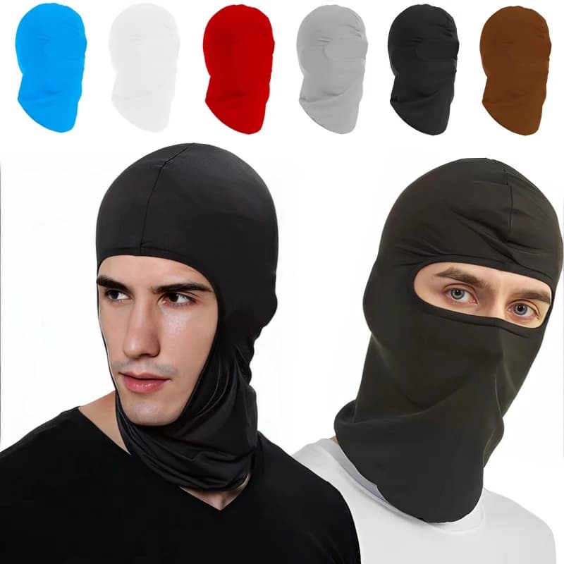 1/2 pezzi passamontagna traspirante berretto ad asciugatura rapida antivento maschera integrale fodera per casco da ciclismo sport campeggio cappuccio da sci cappello copertura del collo