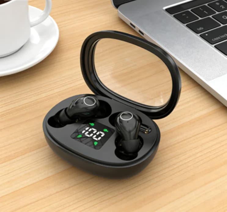 Cuffie Bluetooth Mini Impermeabili Invisibili con Microfono, Auricolari Wireless a Stelo Corto per Sonno, Sport, Ufficio