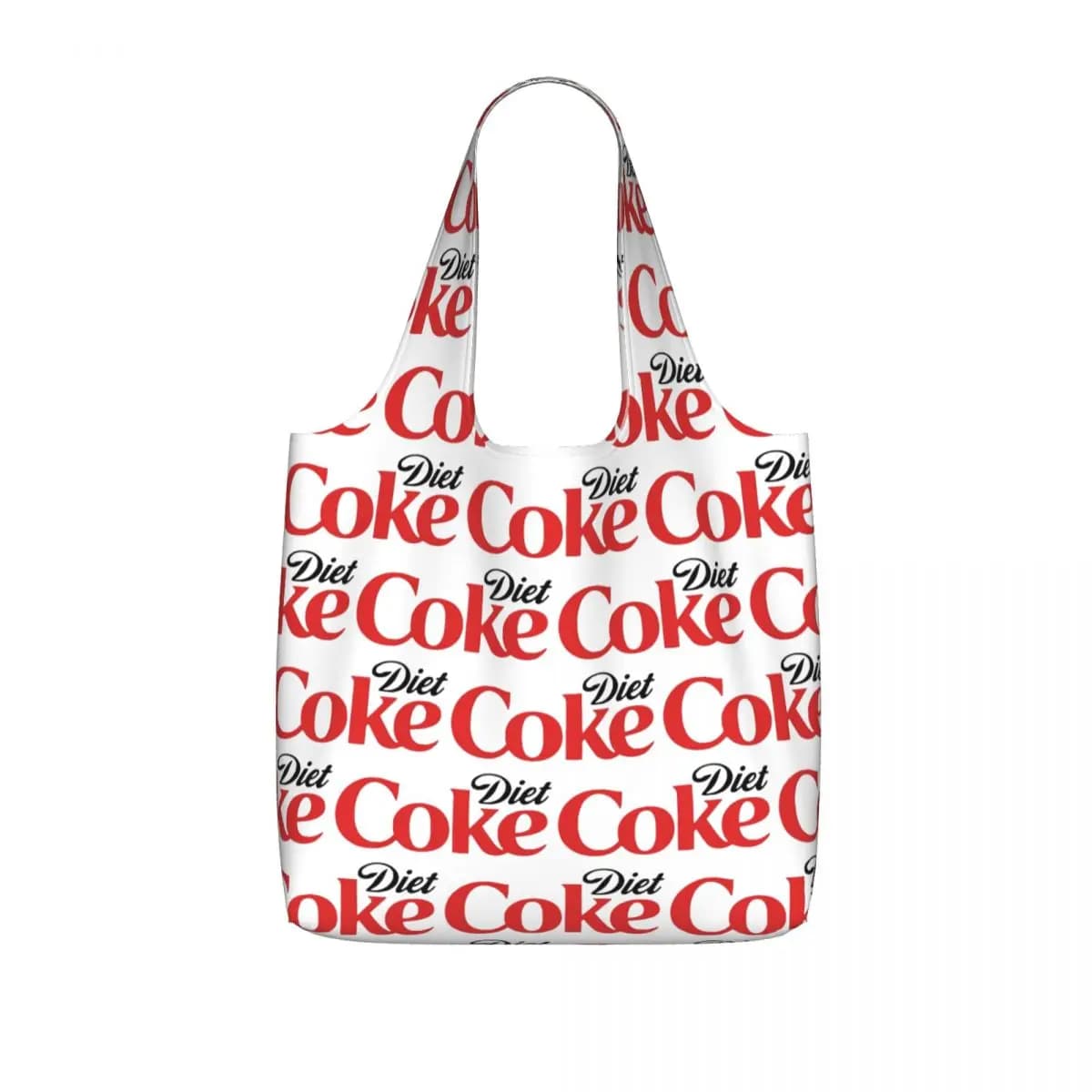 Coke Funny Lover Diet Shopping Tote Bag Canvas Large Capacity Shoulder Bags Shopper Grocery Handbag for Women