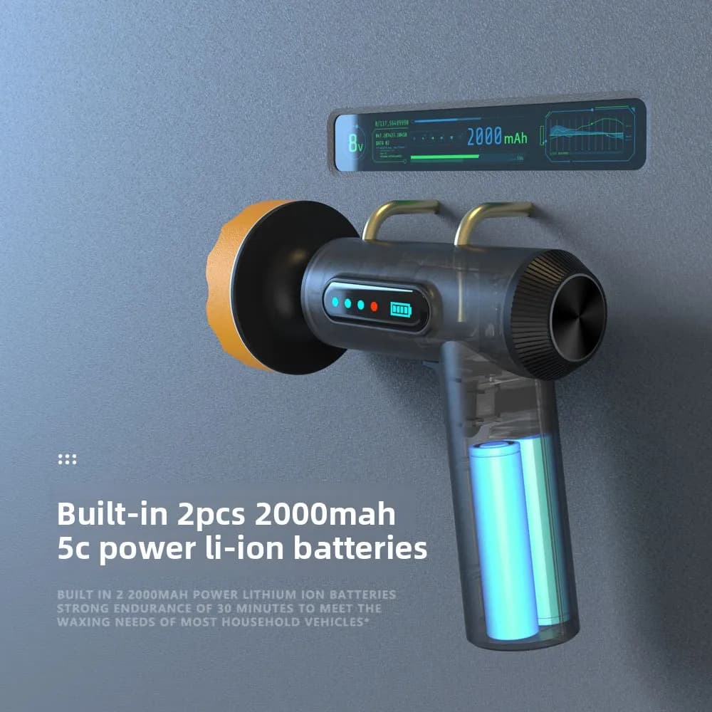 Lucidatrice Wireless per Auto e Casa con Display Digitale, Macchina per Ceratura e Levigatura, Piccolo Utensile Elettrico per Sigillatura e Levigatura
