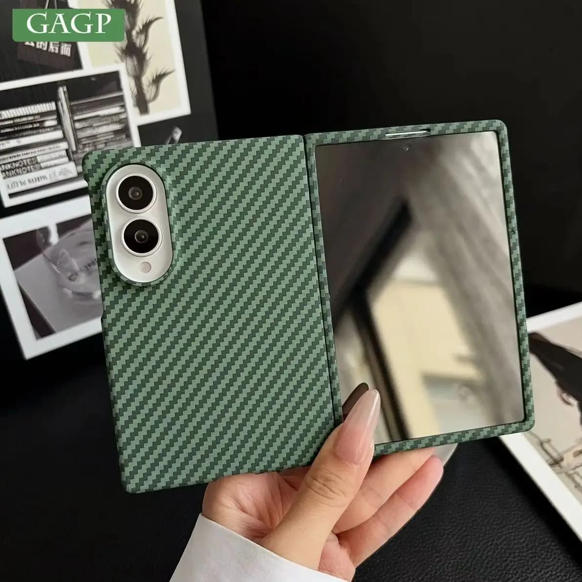 ZFold 8 Case Built-in Screen Protector Slim Matte Carbon Fiber for Magnetic Magsafe Case for Samsung Galaxy Z Fold 8 Ultra 6 7