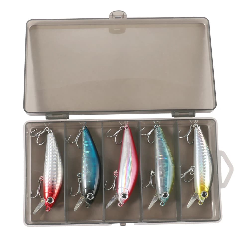 1-5 Pz Affondamento Lento Minnow 11g 7.8 Centimetri Richiamo Kit Swimbait Pesca Popper Carpa Gancio di Pesca Luccio Wobbler Attrezzatura Scatola Jerkbait Esche