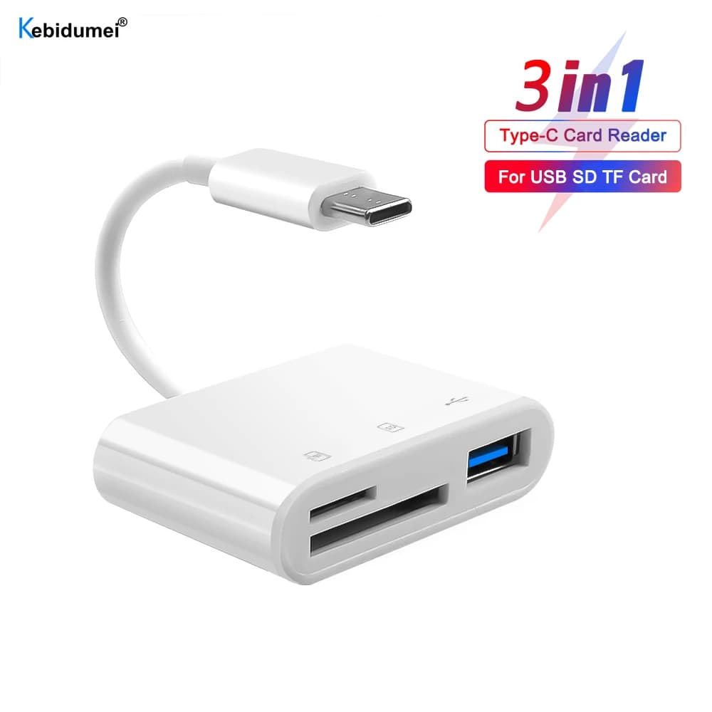 Lettore di schede di tipo C Lettore di schede di memoria SD TF Adattatore USB C OTG Trasmettitore dati ad alta velocità per telefono 15 MacBook Smart Cell Phone
