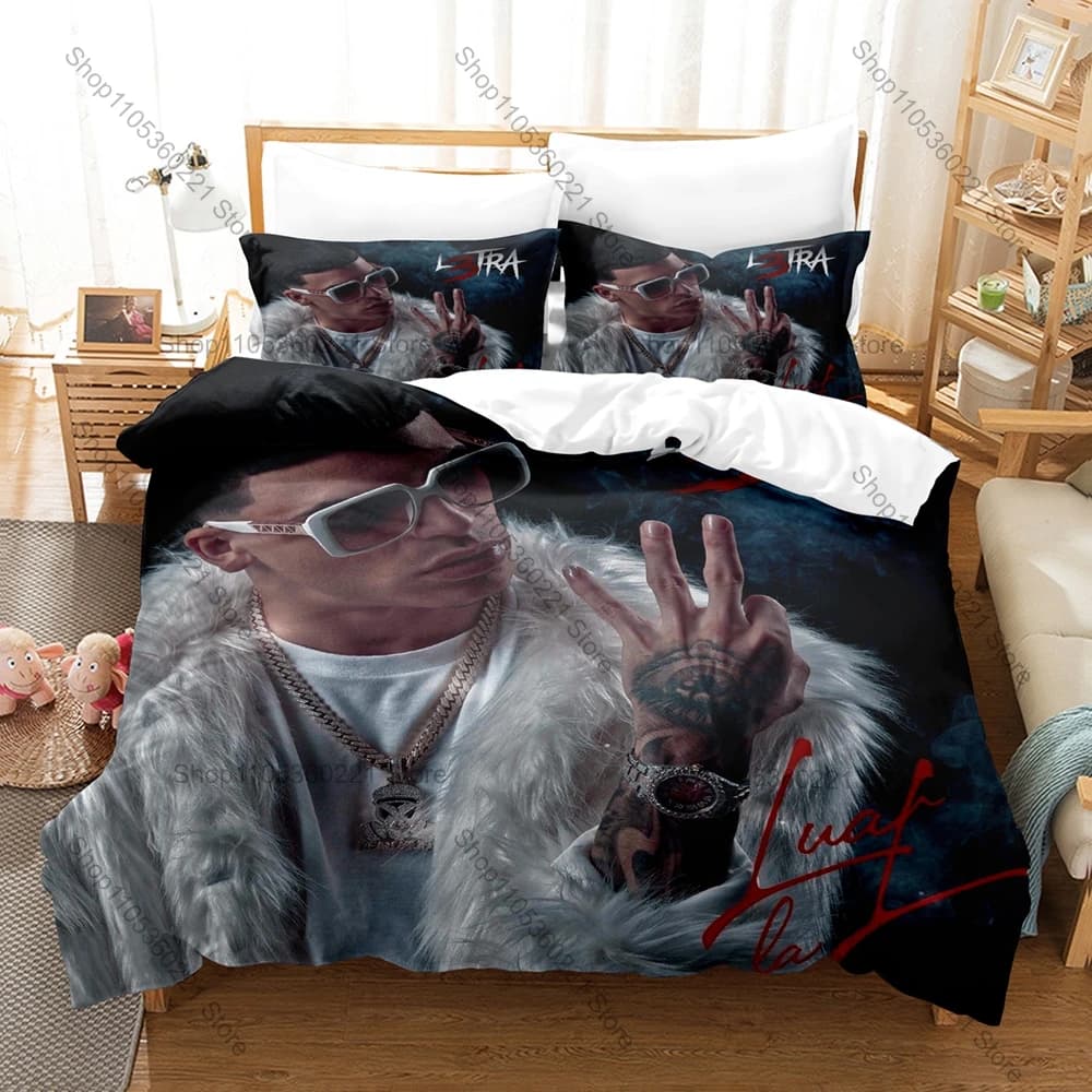 Personality Luar La L L3TRA New Bedding Set For Urban Music Fans Soft Quilt Cover Set With Pillowcases Home Dorm Room Decoration