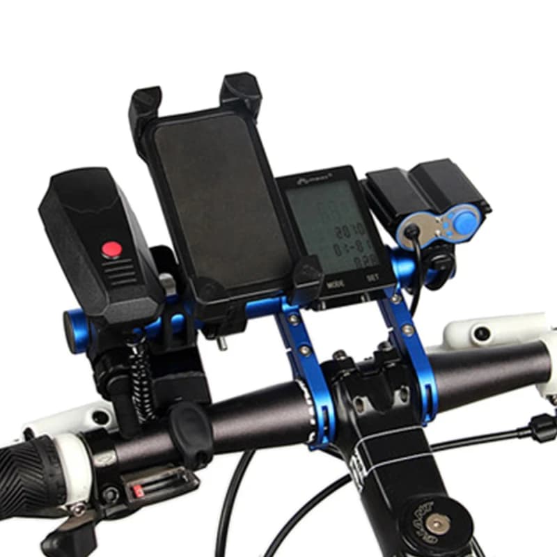 Supporto per luce da bicicletta da 10/20/30 cm per manubrio bici ​ Supporto Estensibile in Lega per Faro Computerizzato