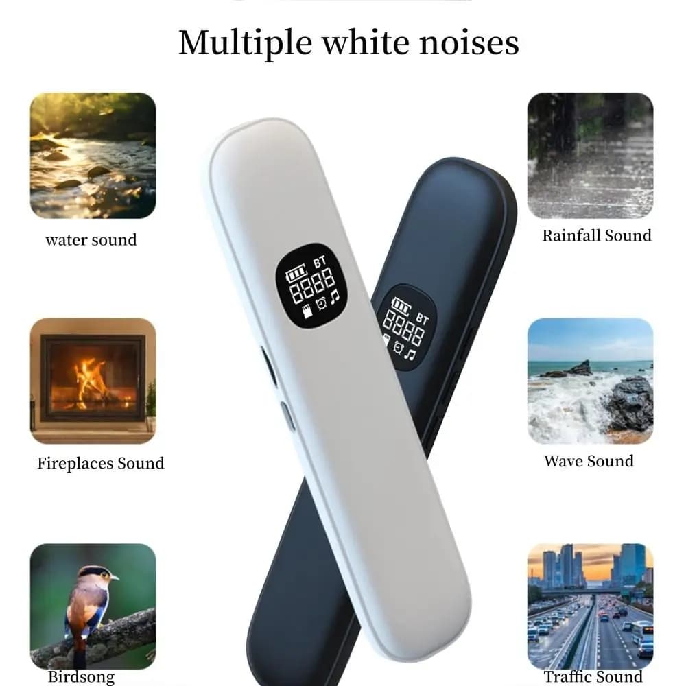 Altoparlante portatile per il sonno a conduzione ossea Bluetooth 5.4 Altoparlante ricaricabile sotto il cuscino Display a LED Dispositivo di aiuto per il sonno con rumore bianco