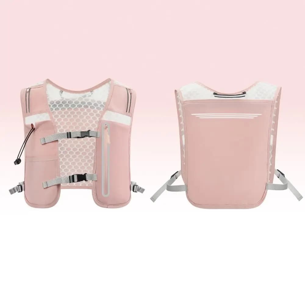 Gilet Riflettente da Corsa 4L Impermeabile, Gilet Idratazione Regolabile e Traspirante con Porta Bottiglia d'Acqua