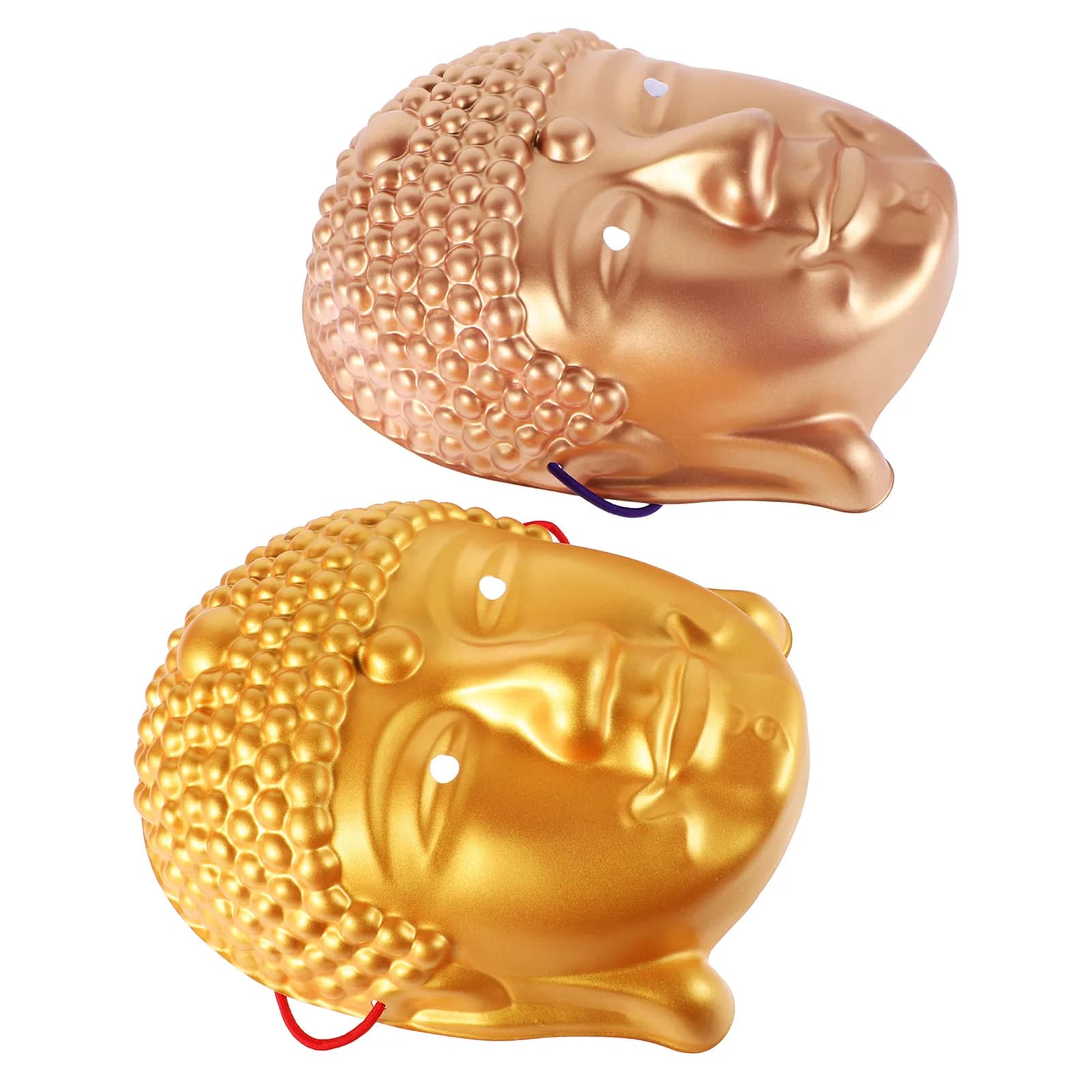 2 Maschere a Forma di Testa di Buddha, Maschera Integrale Realistica per Halloween, Costume per Feste in Maschera, Copricapo Unisex