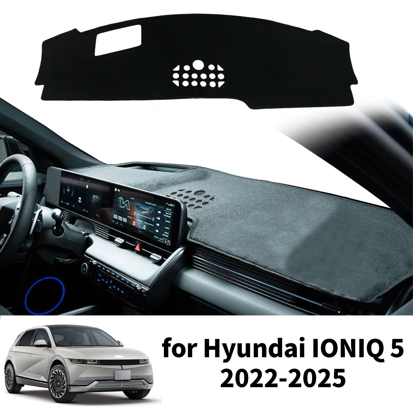 Auto Cruscotto Copertura Pad per Hyundai IONIQ 5 2022 2023 2024 2025 N-line Dashmat Accessori DashMat Parasole Tappeto Protettivo