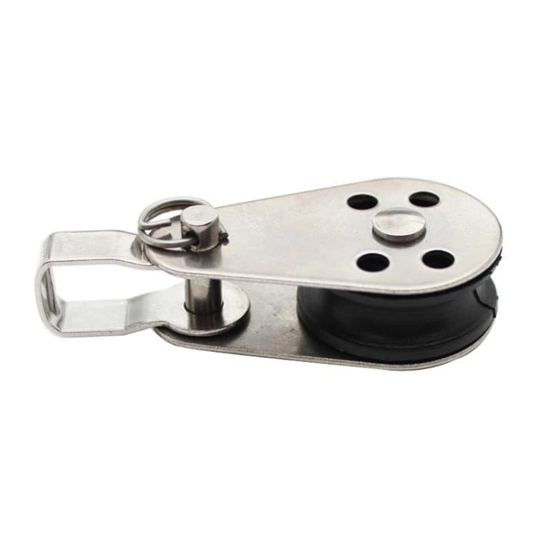 41XA Stainless Steel 25mm Marine Single Wheel Pulley Pulley Block Lifting Rope Pulley