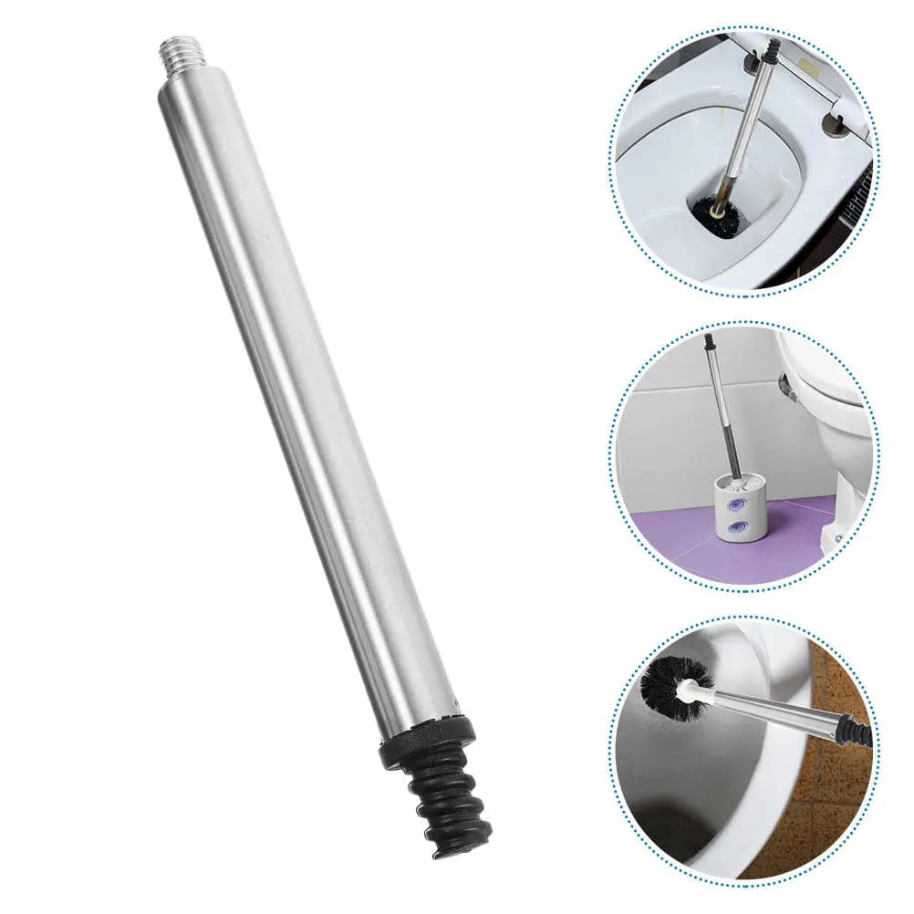 Stainless Steel Toilet Brush Lower Section Replacement Easy Install Universal Toilet Cleaning Brush Handle Adapter