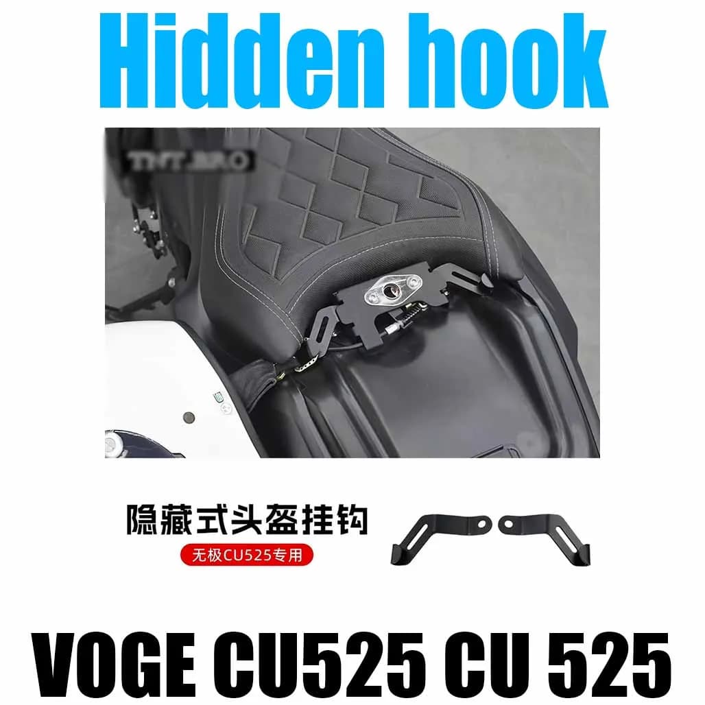 For VOGE CU525 CU 525 refitted helmet lock fixing hook concealed stainless steel fittings.