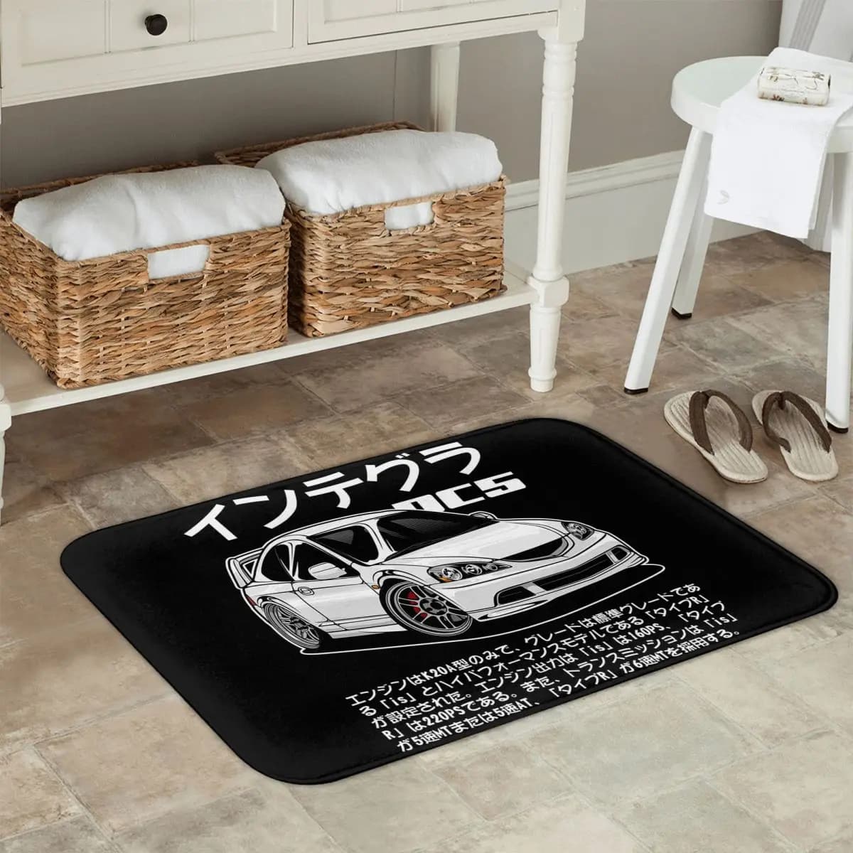 Tipo Jdm R Street Racing Zerbino Cucina Ingresso Tappetino per la casa Tappeto antiscivolo per tappetini per camera da letto