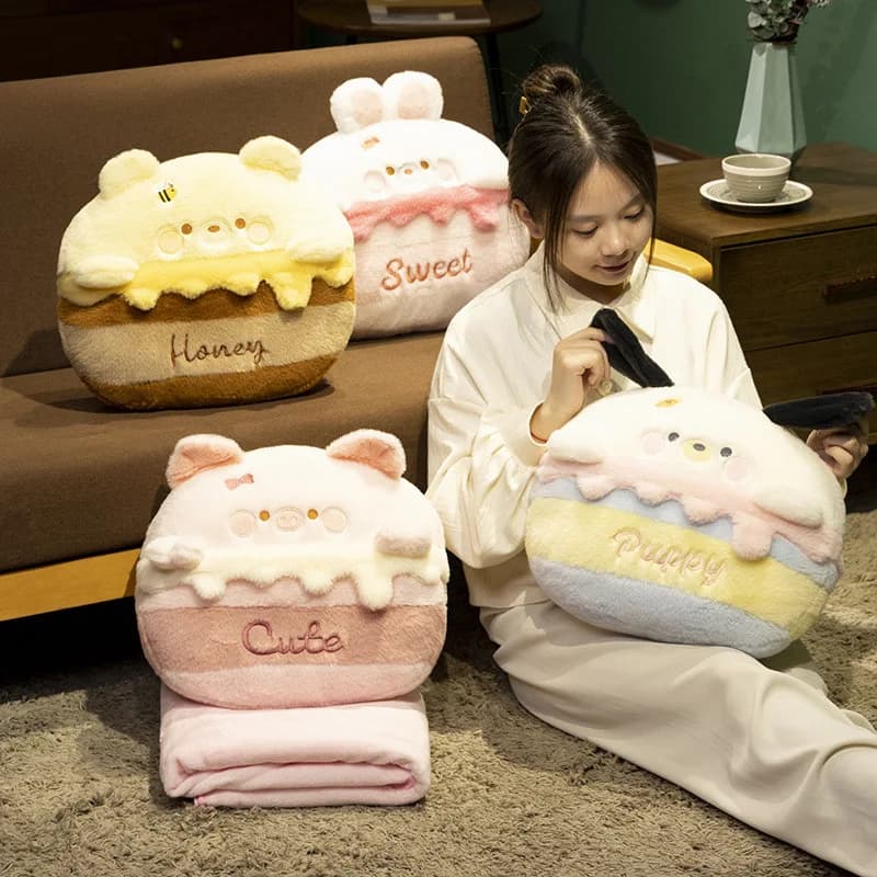 Coperta per cuscino Coperte per pisolino Divano Copertura per pisolino Viaggio Portatile per auto Abbraccio Cuscini Trapunta per ufficio Coperta sfiegata