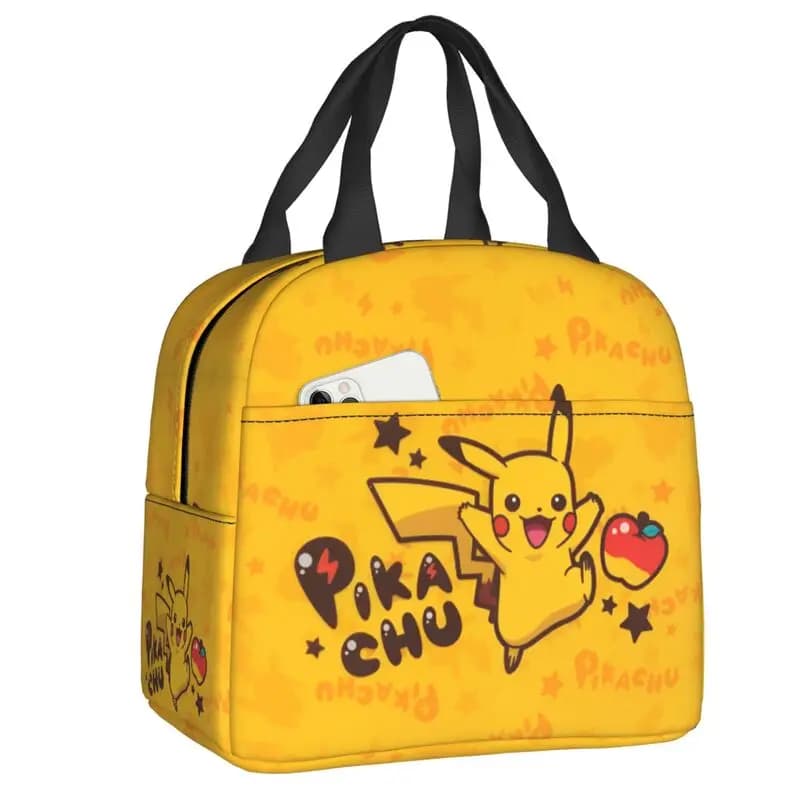Borsa Termica Personalizzata Pokemon P-Pikachu per Uomo e Donna, Simpatica Stampa Kawaii, Contenitore Isolato per Pranzo da Ufficio per Adulti