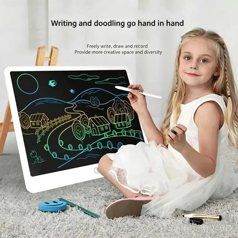 Tavoletta grafica LCD da 16'' per bambini, tavoletta grafica digitale portatile, lavagna elettronica per scrittura a mano, per arte e creatività