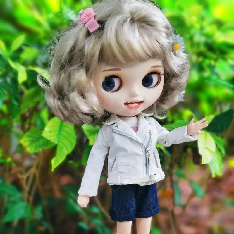 Blythe Doll Clothes Giacca da baseball Pantaloni per Blyth Azone Stivali OB23 OB24 Camicia da cappotto per bambola