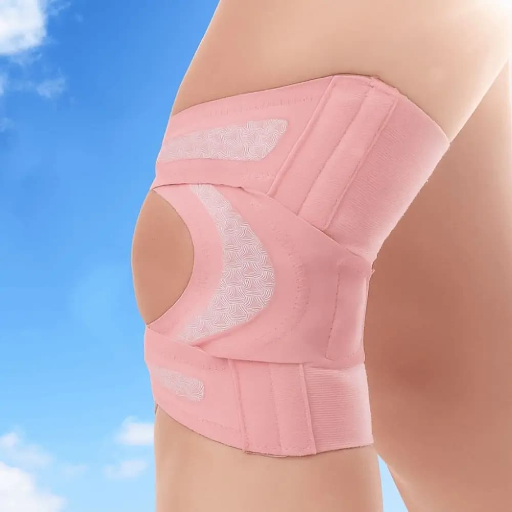 Ginocchiere Sportive Sottili con Supporto Elastico Pressurizzato per Articolazione del Menisco, Fascia di Compressione con Cinghia Incrociata
