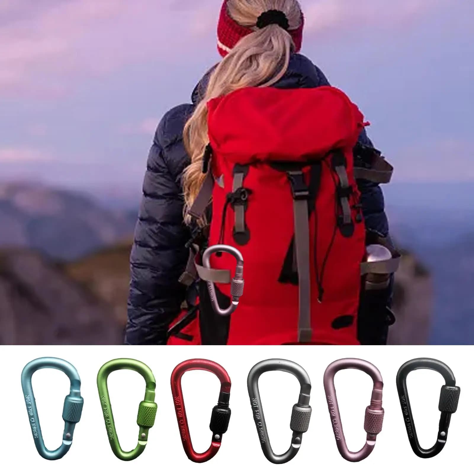 Aluminum Alloy Guyline Tensioner D ring Paracord Tensioner Outdoor Tent Camping Hiking Accessories Wind Rope Buckles