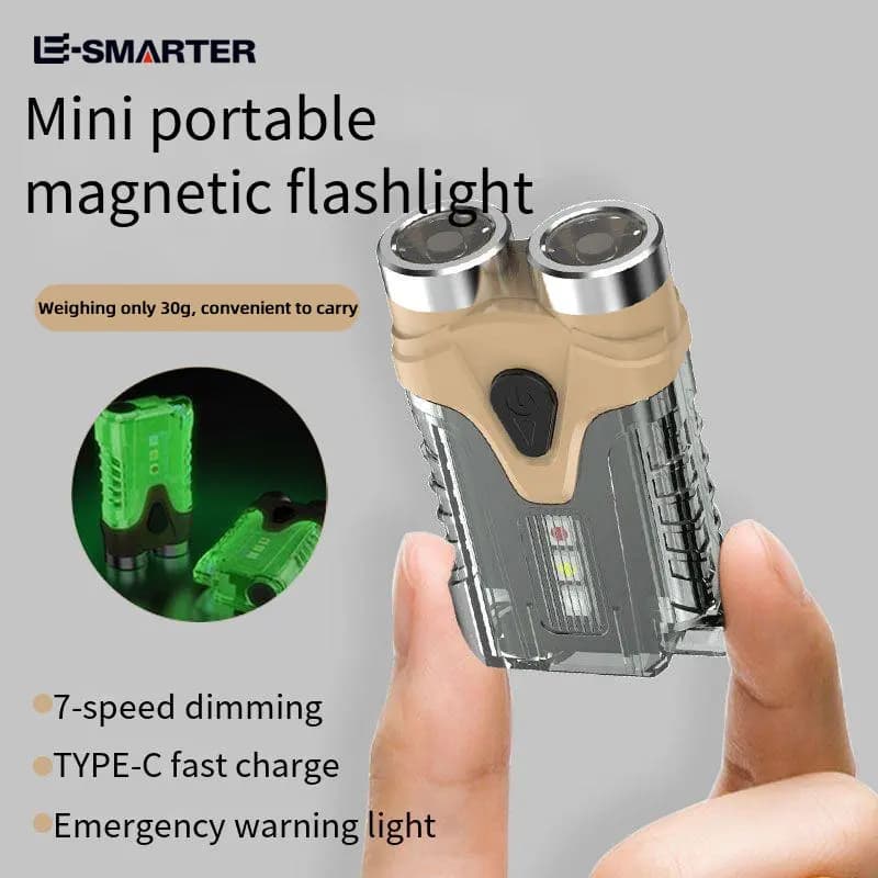 Mini torcia portatile a LED SQ10 Torcia portachiavi ricaricabile con faro a clip per emergenza escursionismo da campeggio all'aperto