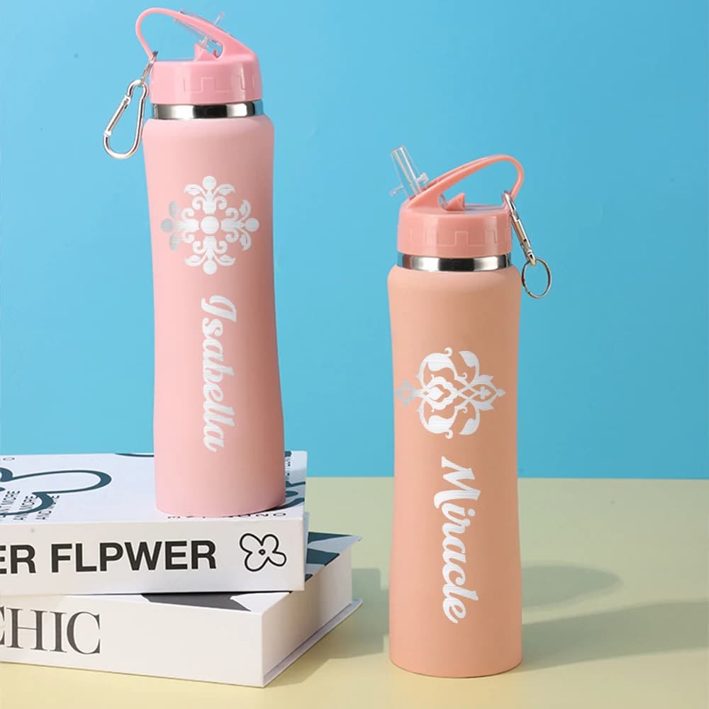 Custom thermal bottle with name, custom thermal cup, leak-proof sport bottle, gift reusable cup