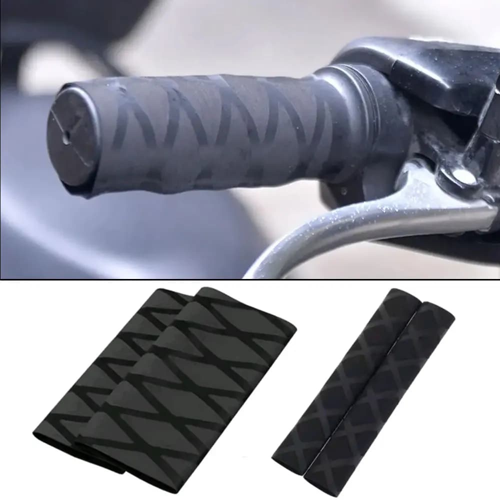 4pcs Motorbike Handlebar Non-slip Rubber Sleeve Grip Glove Motorcycle Handle Cover Universal Heat Shrinkable Grip Levers Cover