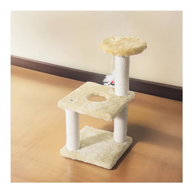 Durable 3 Level Luxury Comfortable Cat Tree Tower with Sisal Scratching Post Customized Climbing Activity Center for Indoor Cats