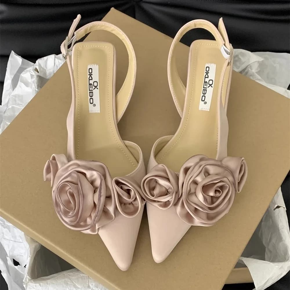 Women's Pumps Elegant Womens Shoes Pointed Toe Fashion Party Shoes Summer Comfortable Women Sandals Luxury Sandalias De Mujer