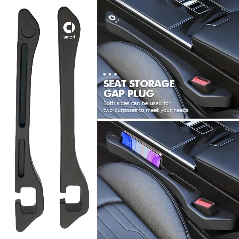 Car Logo Seat Gap Filler Organizer Waterproof Car Seat Gap Plug Strip Accessories For Smart EQ Cabrio Crossblade ROADSTER