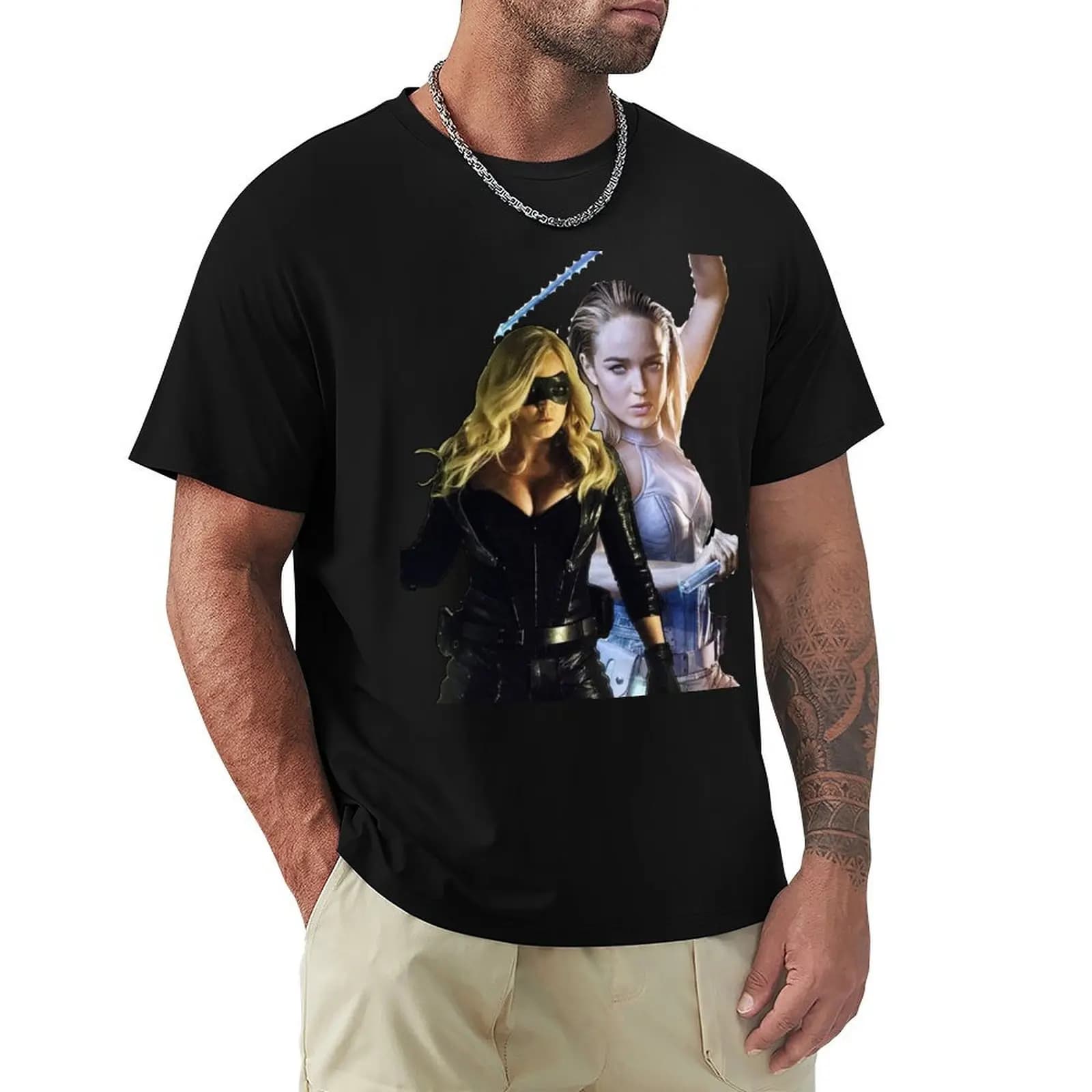 Canarino nero e canarino bianco/ Sara Lance - Legends of Tomorrow/ T-shirt Arrow T-shirt sportiva ad asciugatura rapida per sport all'aria aperta
