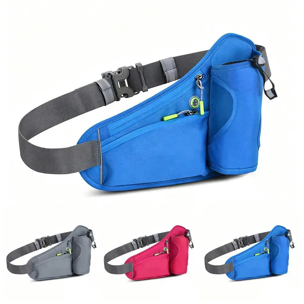 Waist Pack Adjustable Sports Fanny Pack Hydration Belt Bag Cell Phone Jogging Cycling Bag For Men Women Sports Fanny Pack Gym