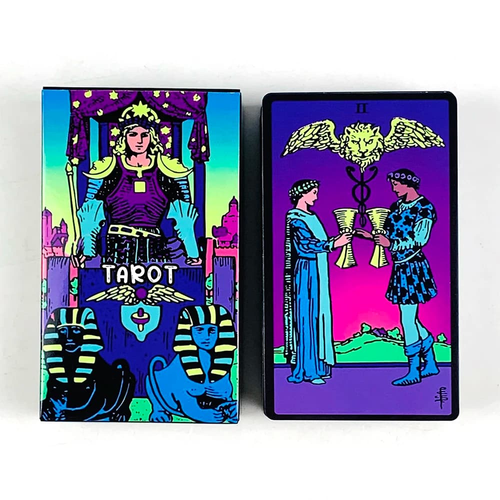 1 scatola di carte dei tarocchi, 78 pezzi, mazzo di tarocchi, gioco da tavolo per la divinazione e la previsione del futuro, per feste, design classico per principianti e professionisti