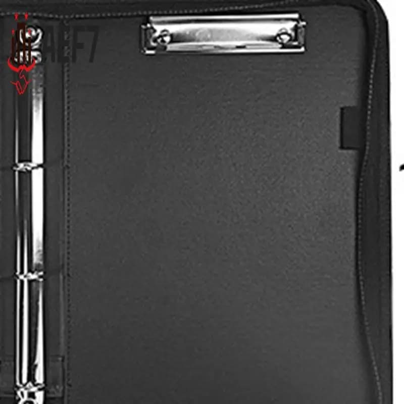 AEF7-A4 Raccoglitore per calcolatrice con cerniera Cartella per file per conferenze Cartella per tablet Borsa per file con manico circolare portatile