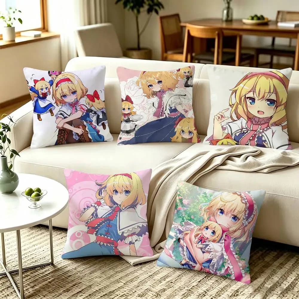 Alice Margatroid TOUHOU Pillow Covers, Home Sofa Cushion Covers and Aecorative Custom