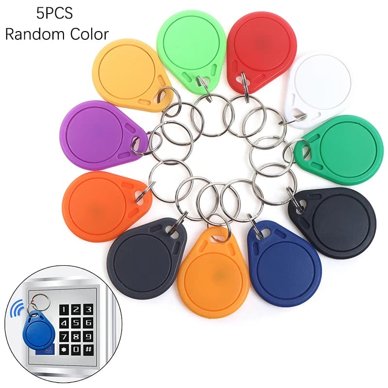 5PCS UID modificabile riscrivibile scheda di controllo accessi ABS portachiavi impermeabili con portachiavi forniture di sicurezza scheda chiave NFC
