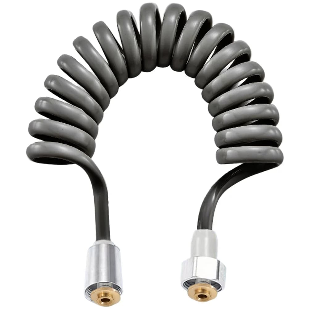 Tubo flessibile doccia telescopico retrattile con portata elevata per bidet WC, materiale PU rinforzato con spray, lunghezza da 3 metri a 5 metri