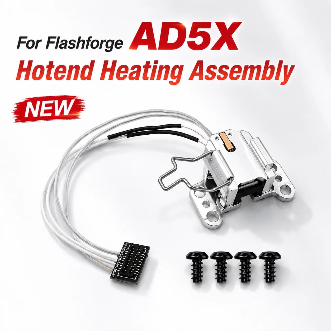 Kit di Assemblaggio Riscaldante Hotend Flashforge AD5X con Blocco Riscaldante, Termistore e Cartuccia per Stampante 3D Adventurer 5X